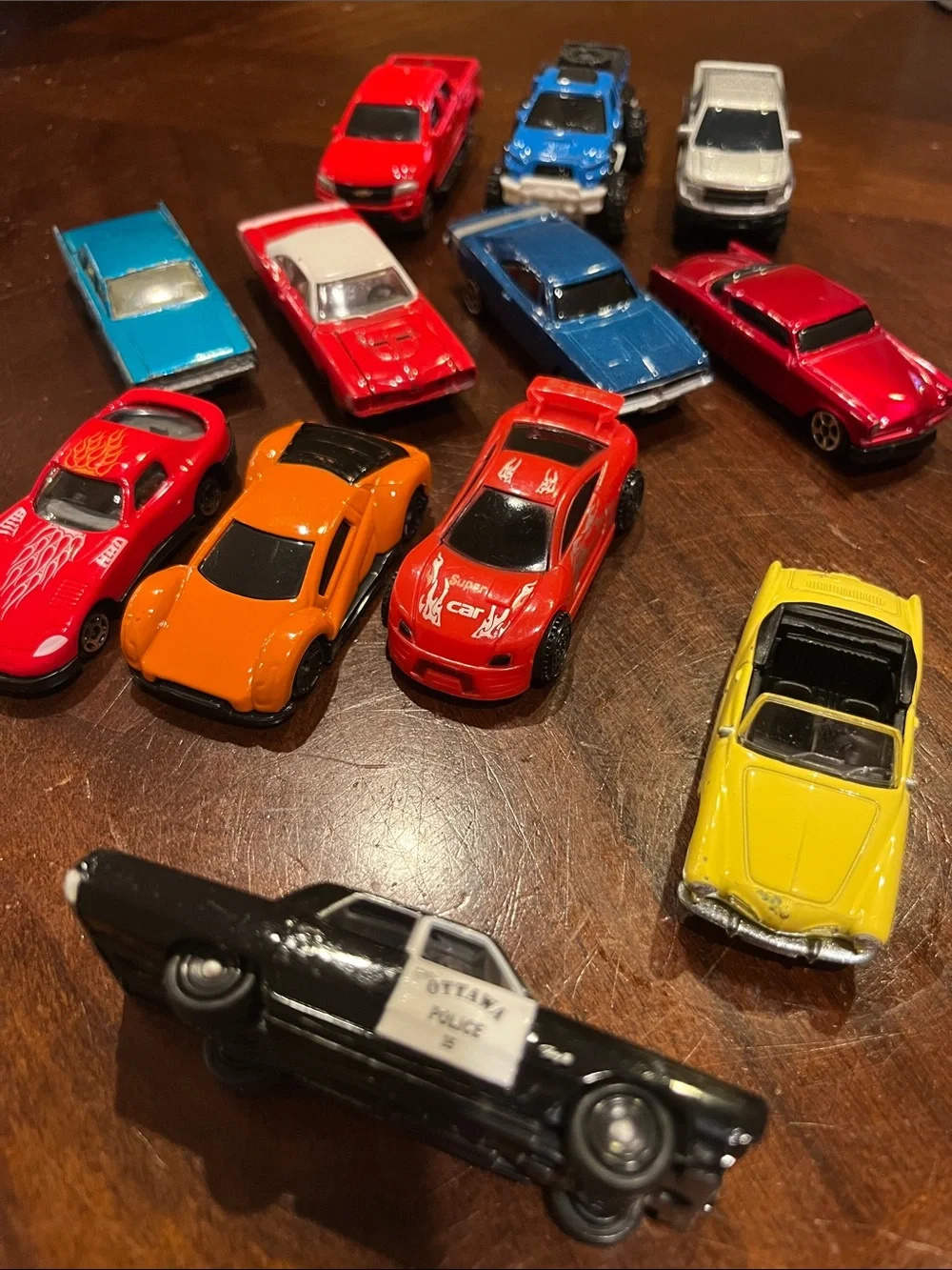 Assorted Kids Toy Car Set – Red, Orange, Blue, Yellow, Black, Silver